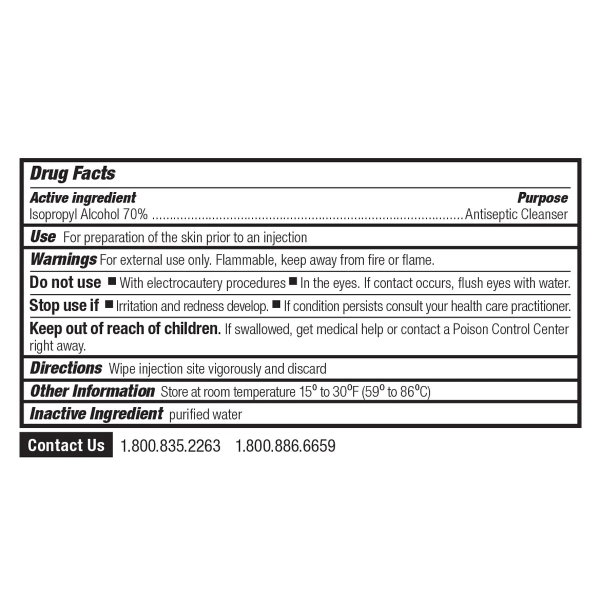 First Aid Only alkoholpads 50 stk 70% sårrens