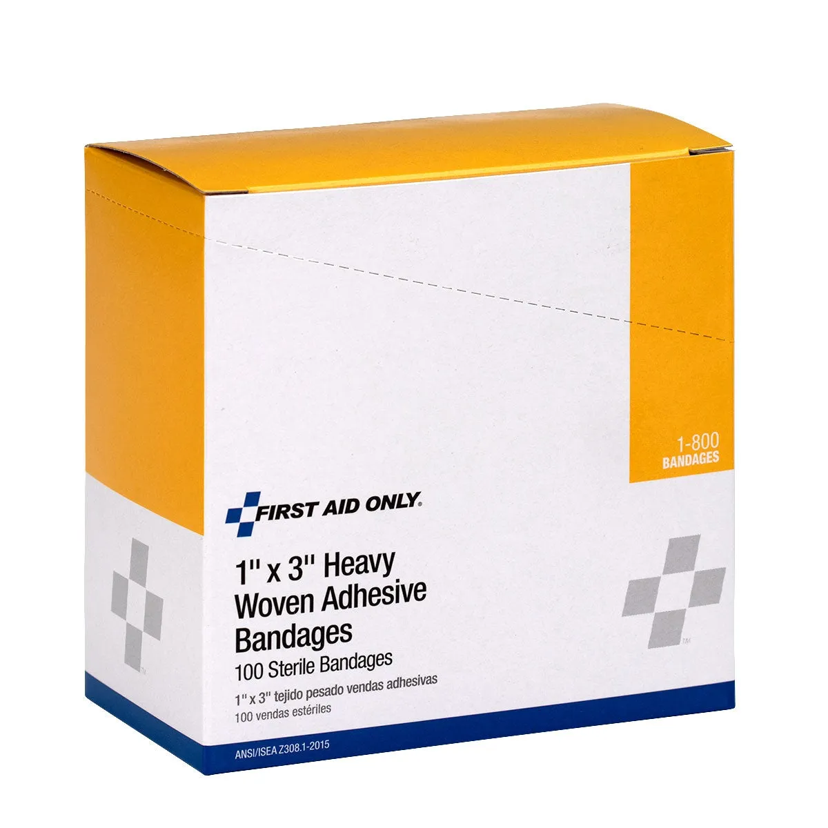 First Aid Only 1x3 Heavy Woven plaster stoff 100 stk