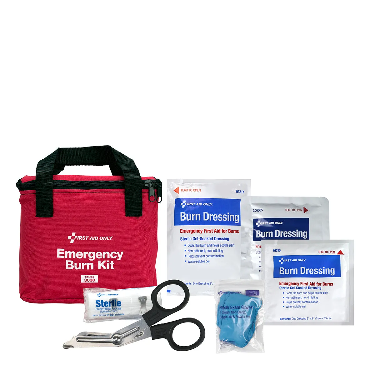 First Aid Only Burn Care brannskadesett 7 deler gel
