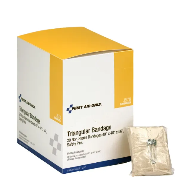 First Aid Only Trekantbandasje muslin 101 cm 20 stk steril