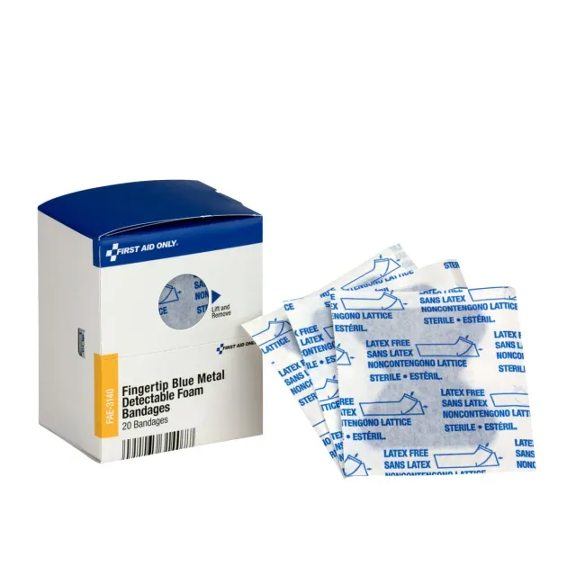 SmartCompliance Fingertip plaster blå 20 stk metall