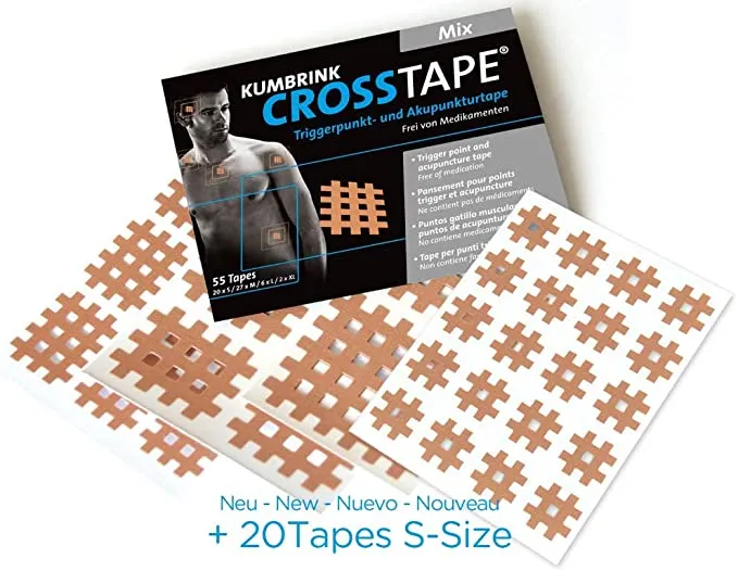 K-tape Crosstape Mix plaster 55 stk 4 størrelser