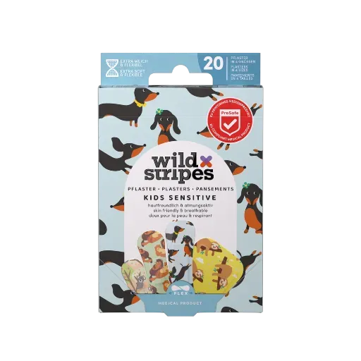 Wild Stripes Kids Sensitive Animal Fun barneplaster 20 stk dyr