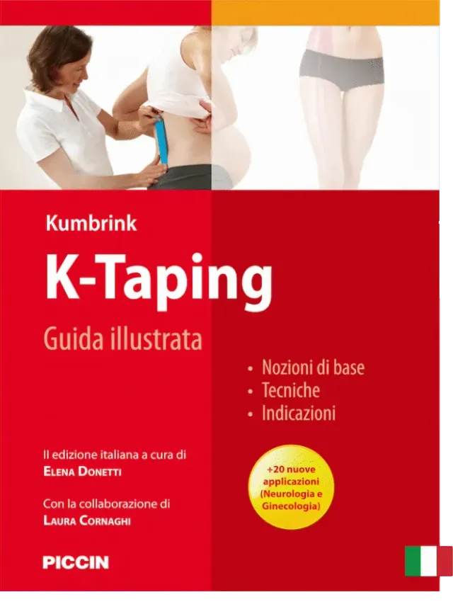 K-tape K-Taping illustrert bok italiensk 2. utgave
