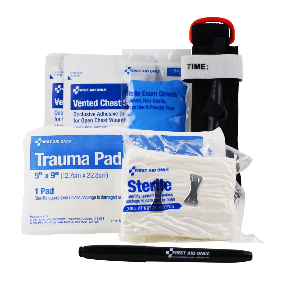 First Aid Only Critical Essentials blødningsstopp sett arm bryst