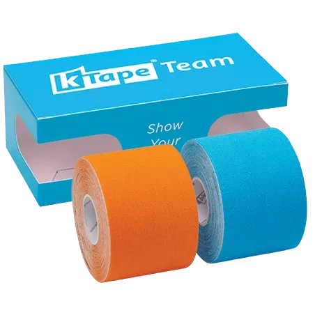 K-tape Team kinesiologitape 2x5cmx5m orange og blå