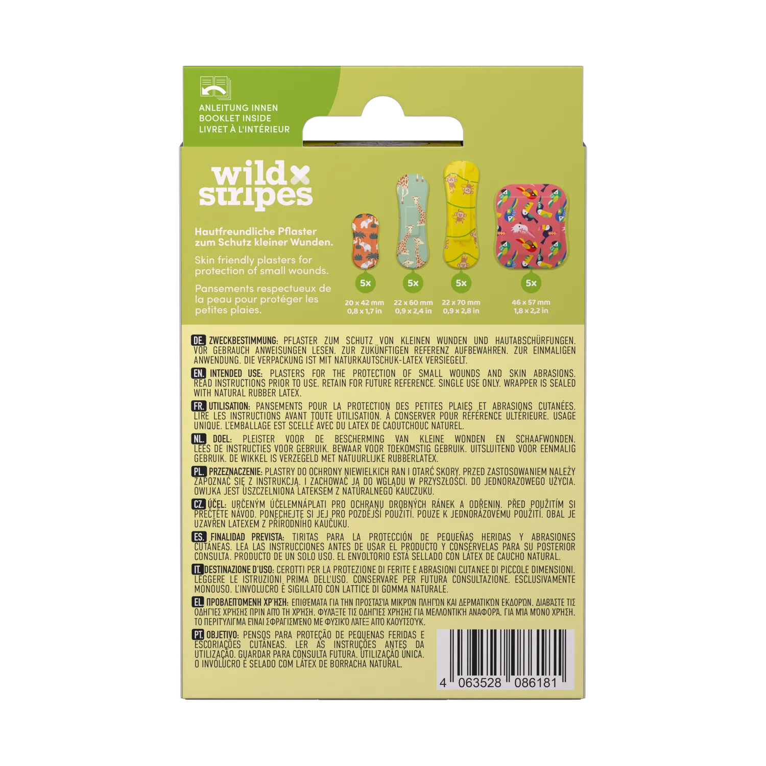 Wild Stripes Jungle Vibe barneplaster 20 stk sensitiv
