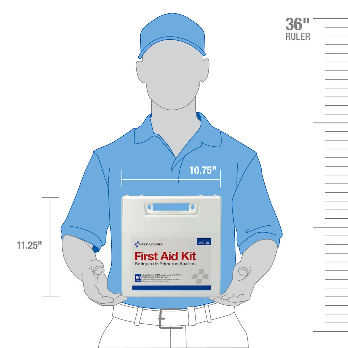 First Aid Only 50 Person førstehjelpsskrin 196 deler for bedrift