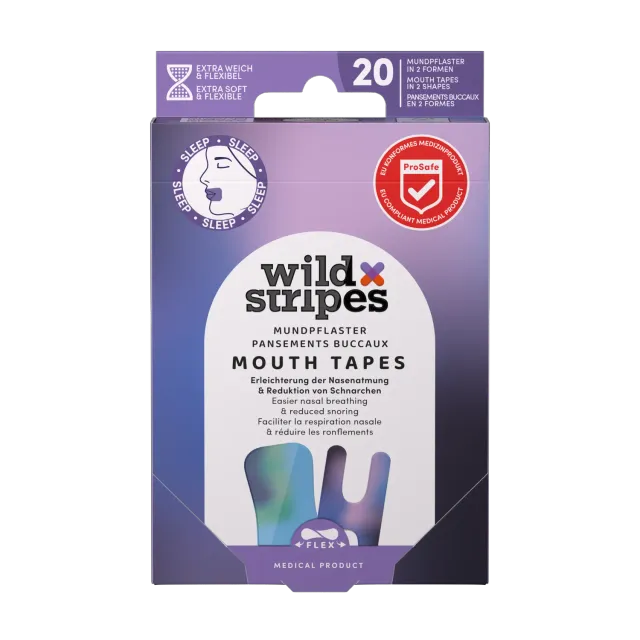 Wild Stripes Mund Tapes Sunset munntape 20 stk mot snorking