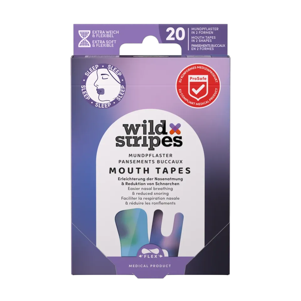 Wild Stripes Mund Tapes Sunset munntape 20 stk mot snorking