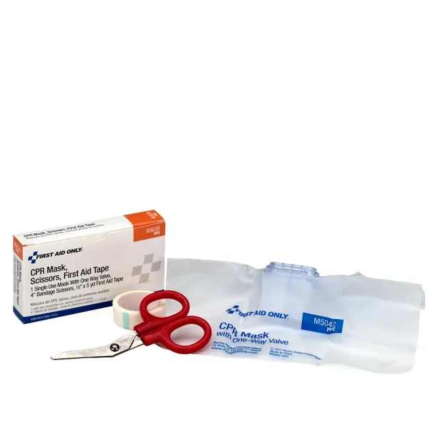 First Aid Only CPR Mask cpr-sett 1-pk maske saks tape