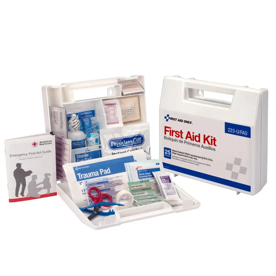 First Aid Only 25 Person førstehjelpsskrin plast 107 deler