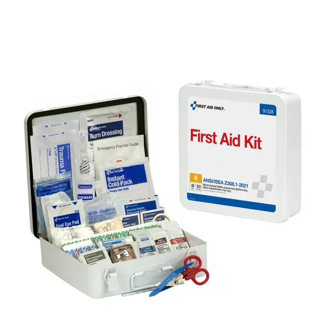 First Aid Only 50 personer førstehjelpsskrin metall 184 deler