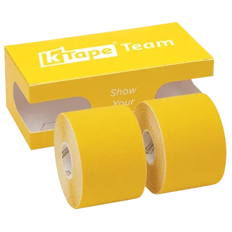 K-tape Team kinesiologitape gul 2x5 m pustende