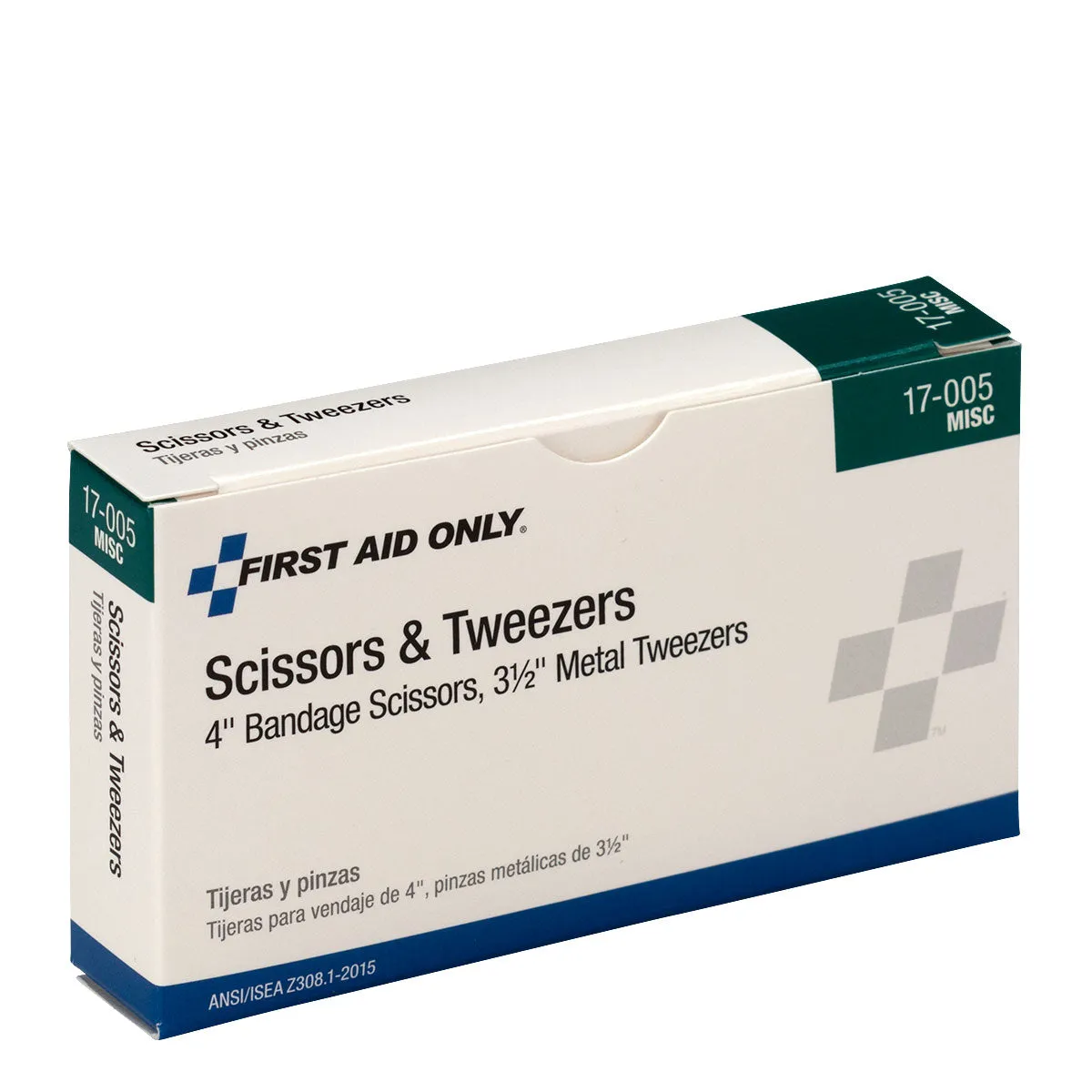 First Aid Only bandasjesaks og pinsett metallsett