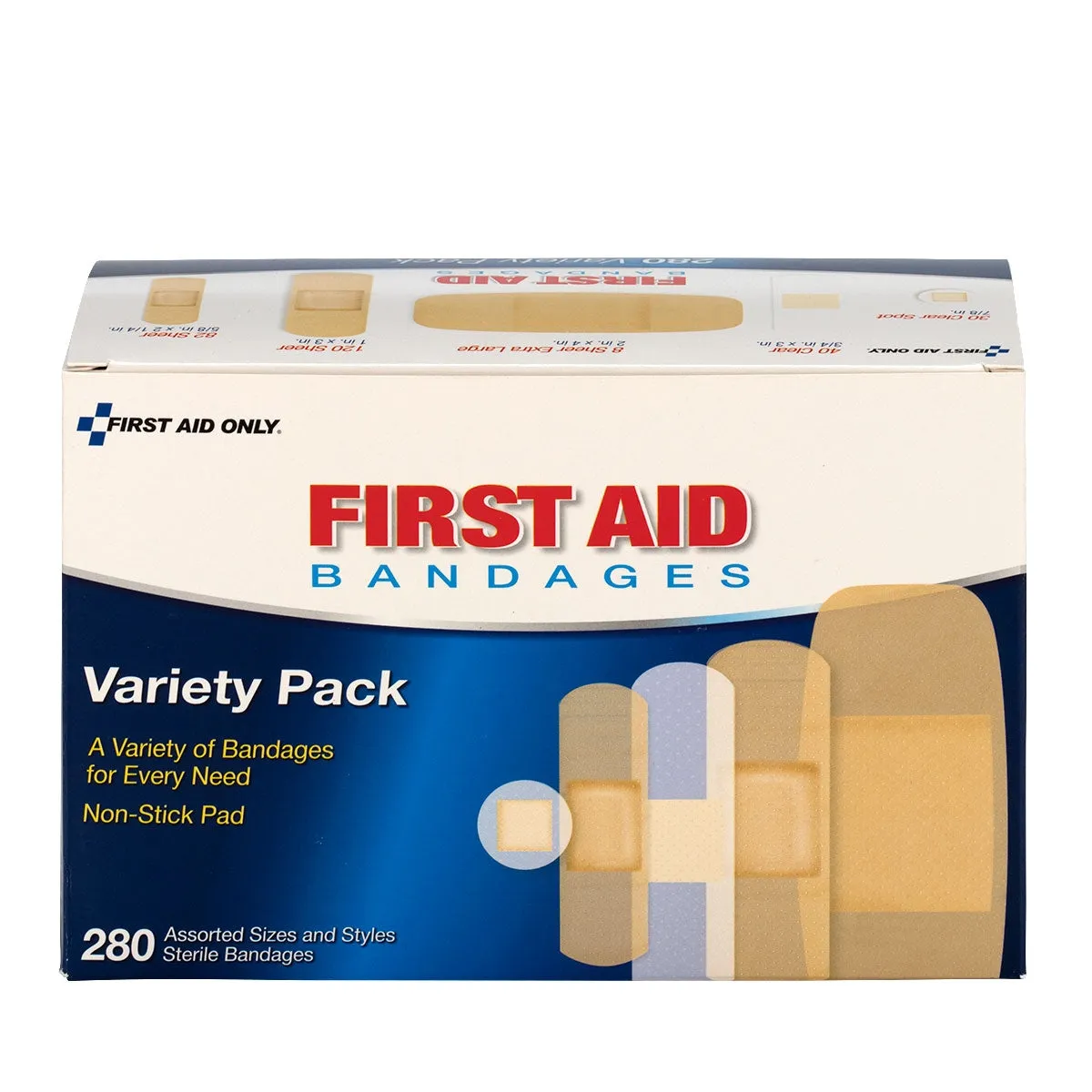 First Aid Only Sheer & Clear plaster 280 stk assortert