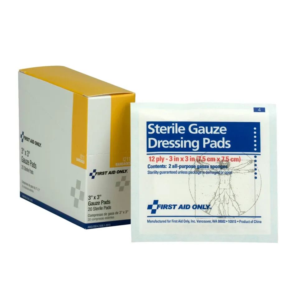 First Aid Only 3x3 sterile gasbind 20 stk kompress
