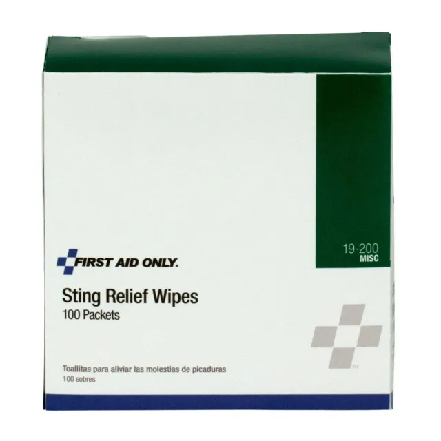 First Aid Only Sting Relief Wipes stikkservietter 100 stk bedøvende