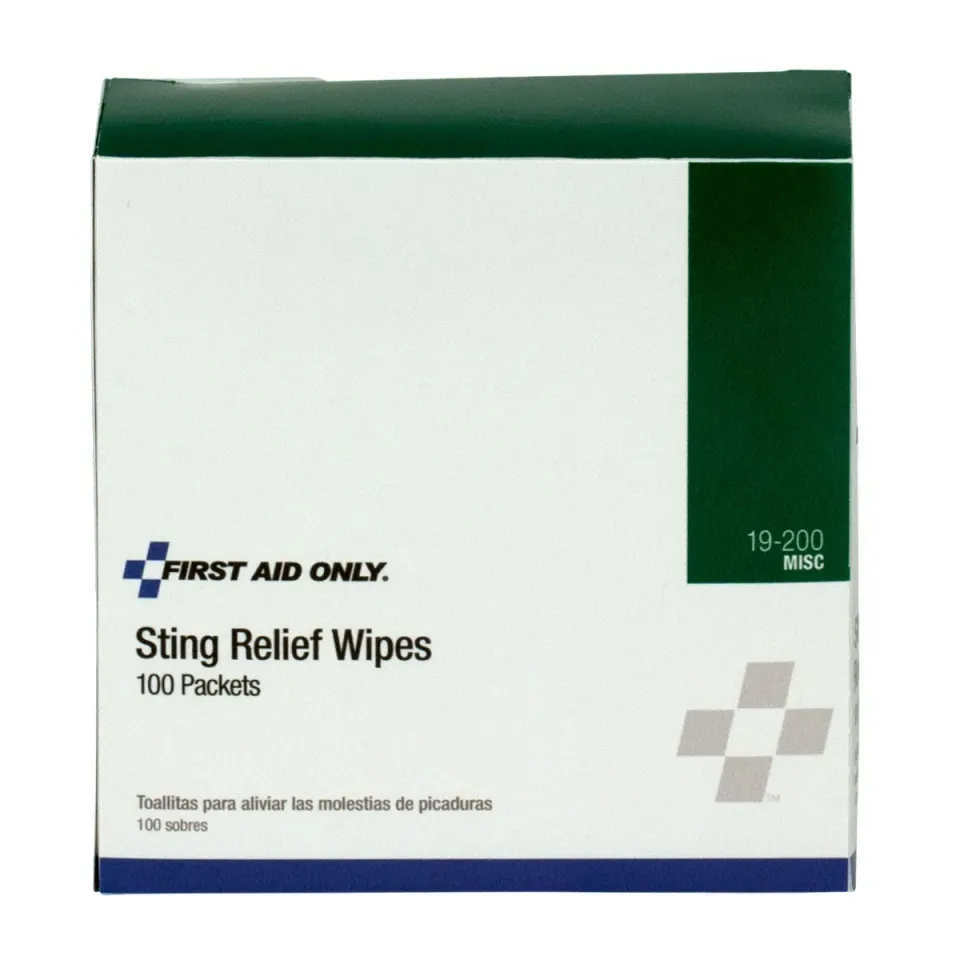 First Aid Only Sting Relief Wipes stikkservietter 100 stk bedøvende
