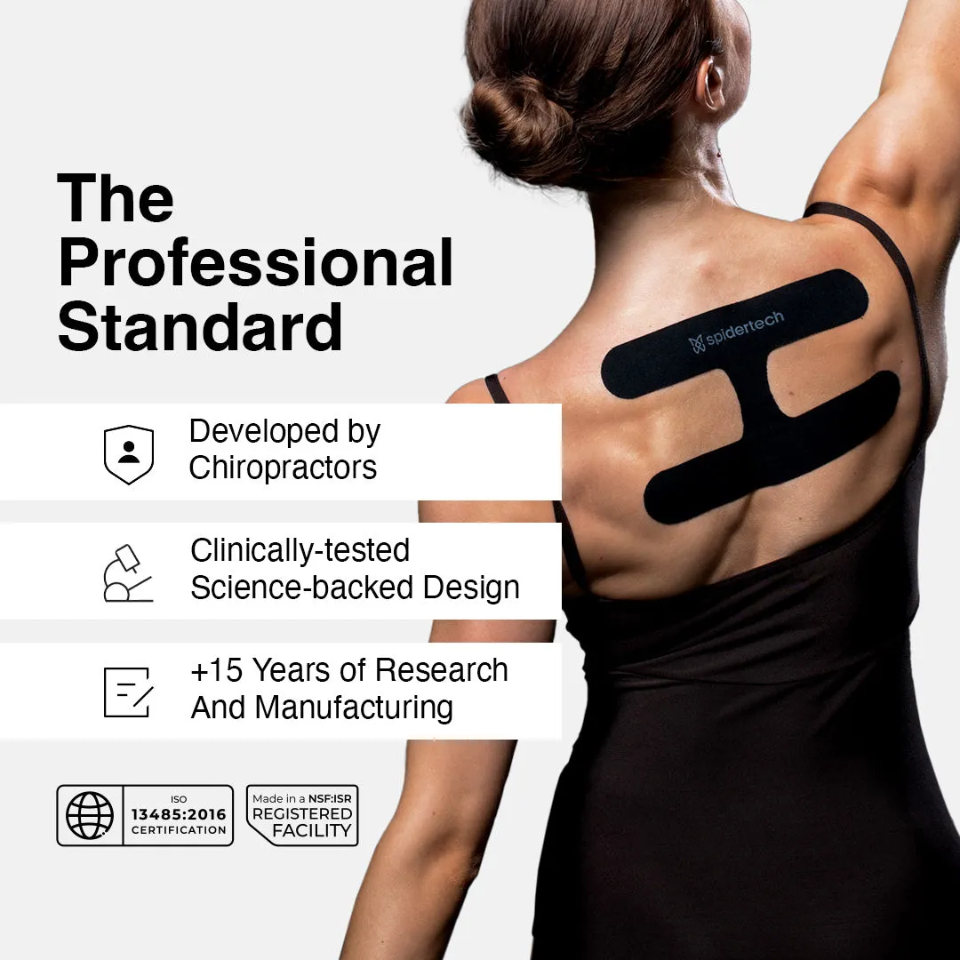 SpiderTech Pro Postural kinesiologitape blå 2-pakning holdning