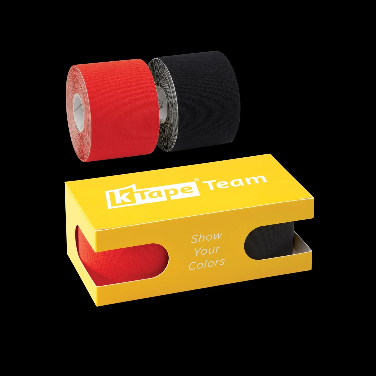 K-tape Team kinesiologitape svart/rød 2x5 m sport