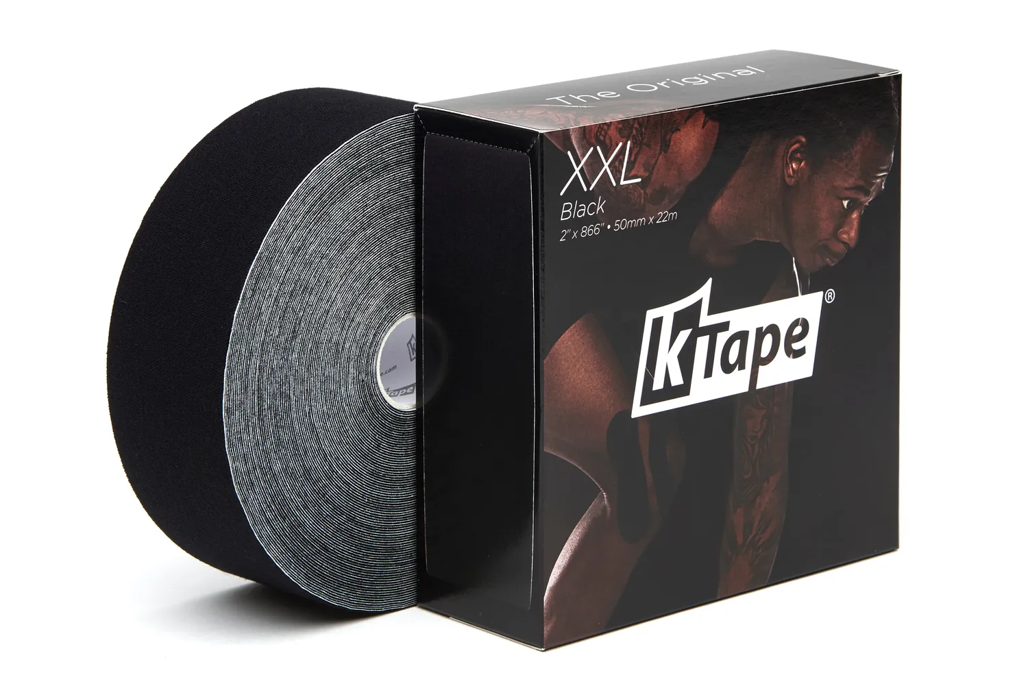 K-Tape Black XXL kinesiologitape 5 cm x 22 m svart elastisk