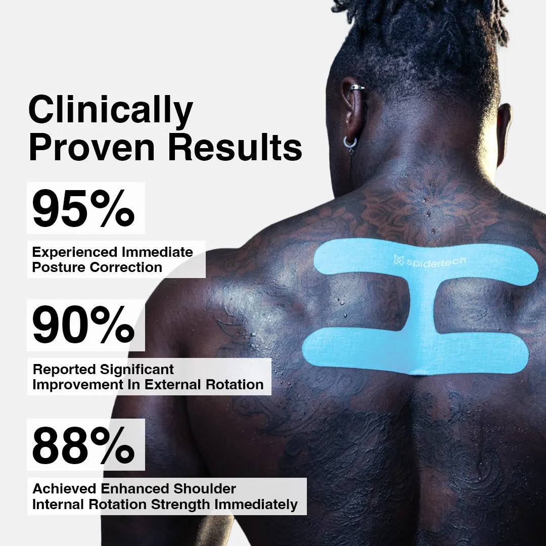 SpiderTech Pro Postural kinesiologitape blå 2-pakning holdning