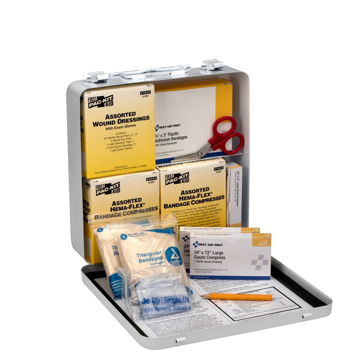 First Aid Only 50 Person Bus førstehjelpsskrin stål 165 deler