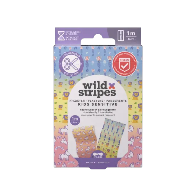 Wild Stripes Kids Sensitive Fantasy barneplaster 1 meter klippbart