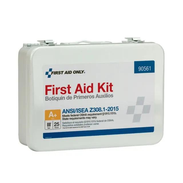 First Aid Only 25 Person metallskrin ANSI A+ værbestandig