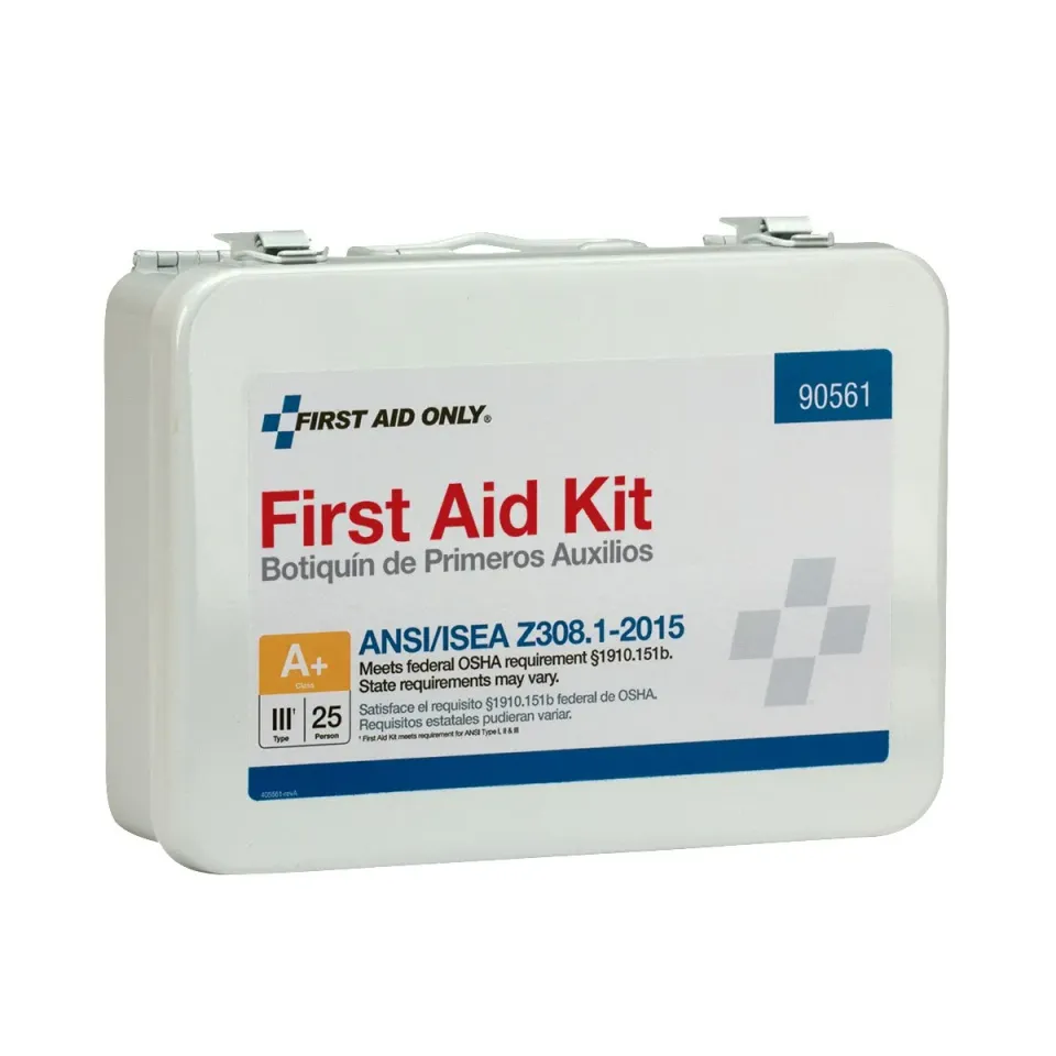 First Aid Only 25 Person metallskrin ANSI A+ værbestandig
