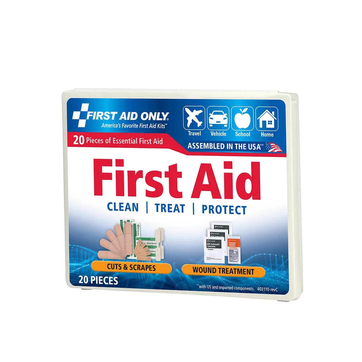 First Aid Only Travel 20 Piece førstehjelpssett 20 deler