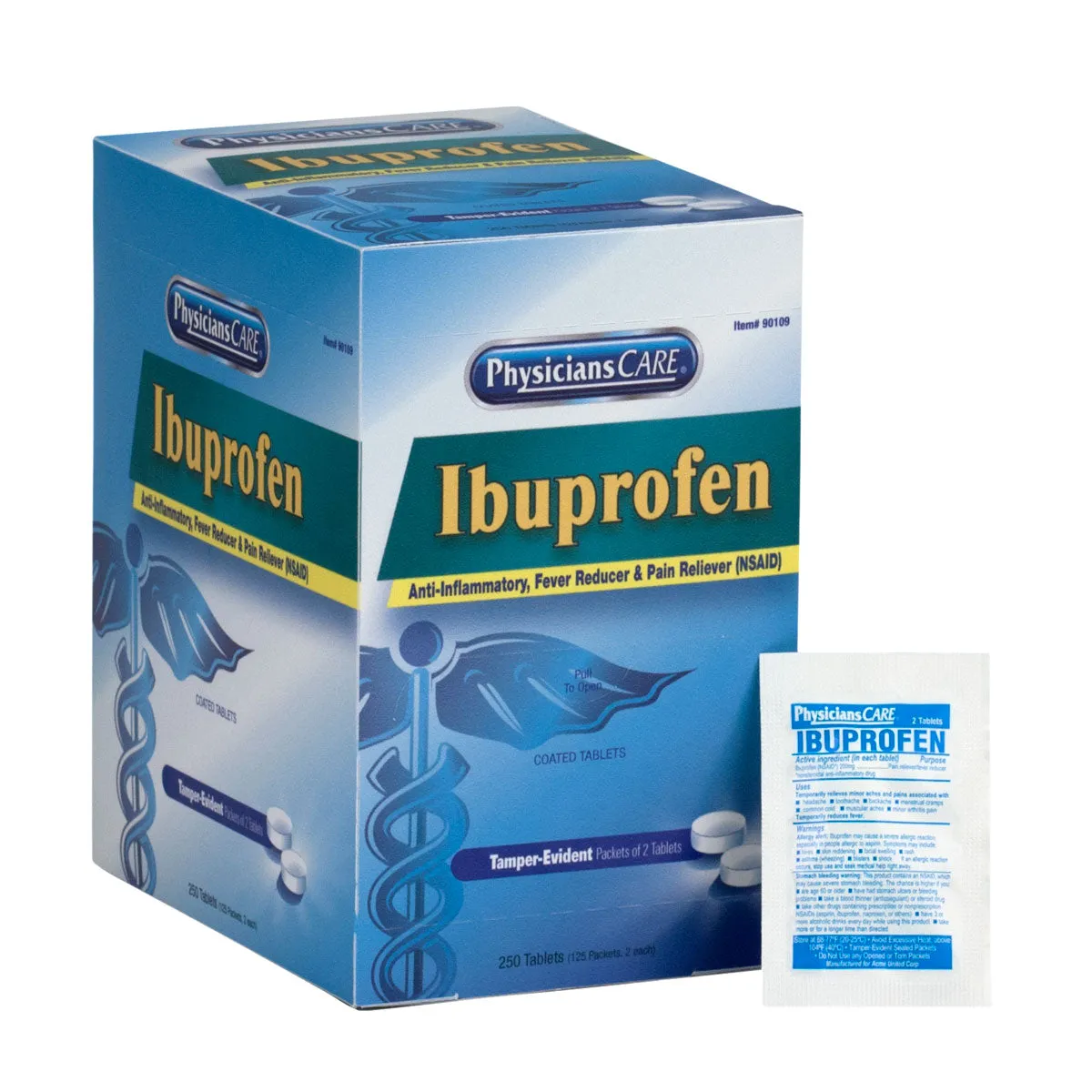 First Aid Only PhysiciansCare Ibuprofen tabletter 200 mg 125 poser
