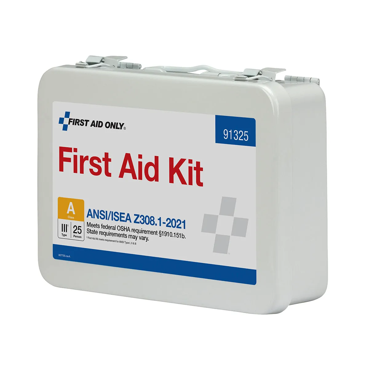 First Aid Only 25 Person ANSI A førstehjelpsskrin metall 94 deler