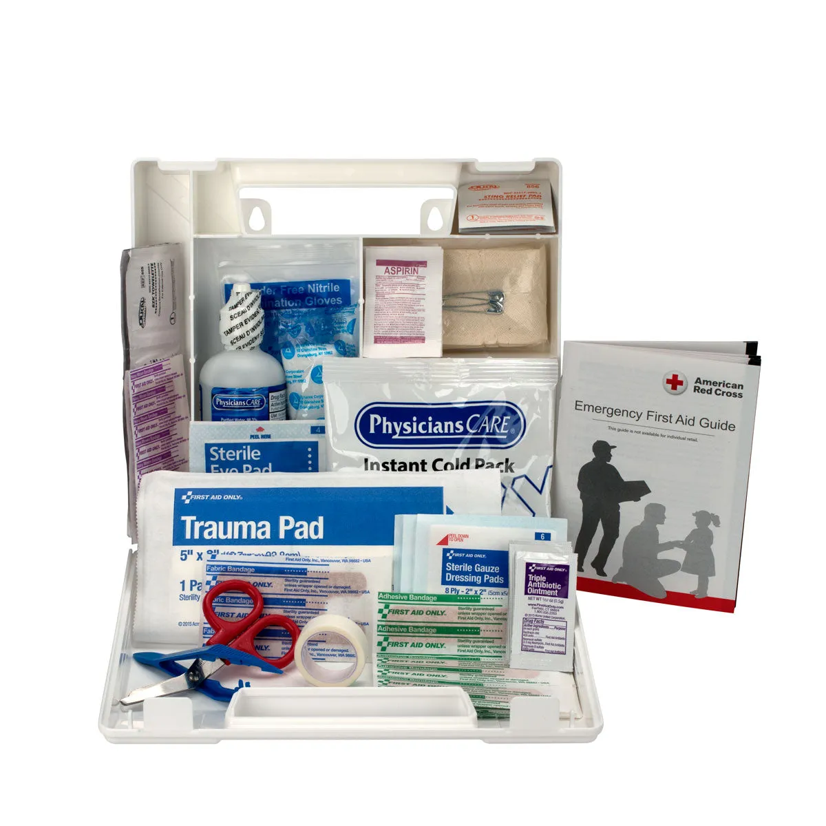 First Aid Only 25 Person førstehjelpsskrin plast 107 deler