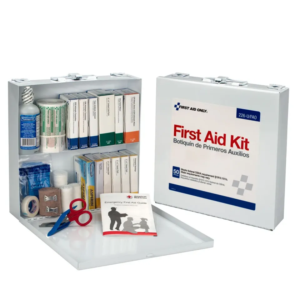 First Aid Only førstehjelpsskrin 50 personer metall 191 deler