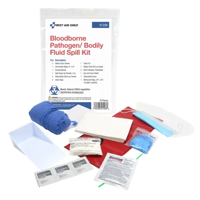 First Aid Only smittevernsett blodbåren søl