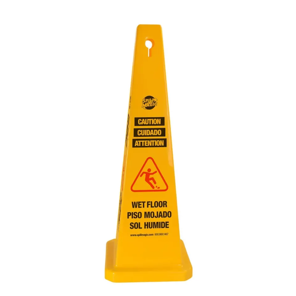 First Aid Only Spill Magic 35" 4-sided Pylon Cone varselkjegle gul