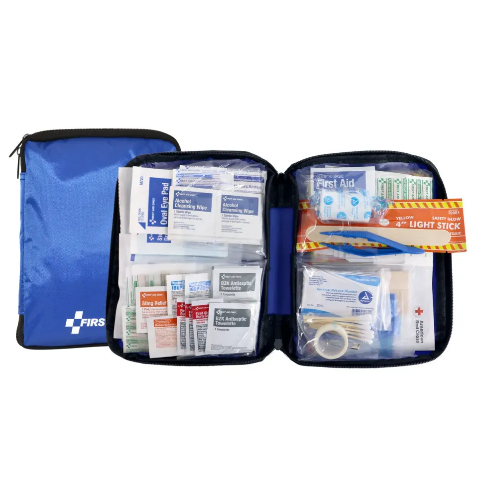 First Aid Only bil førstehjelpsskrin 143 deler stoff