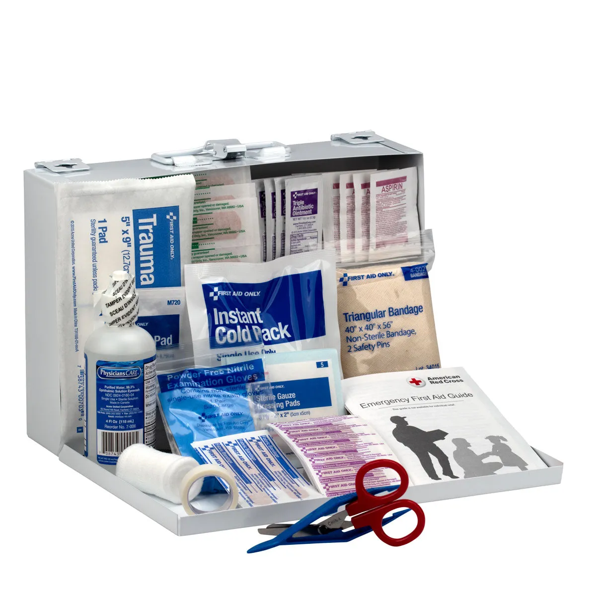 First Aid Only 25 Person First Aid Kit førstehjelpsskrin metall