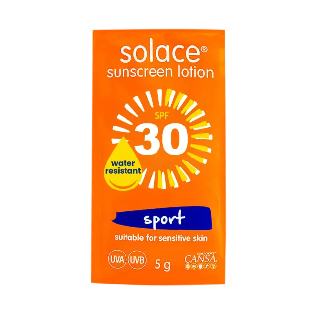 Burnshield Solace solkrem SPF30 5g Sport pose