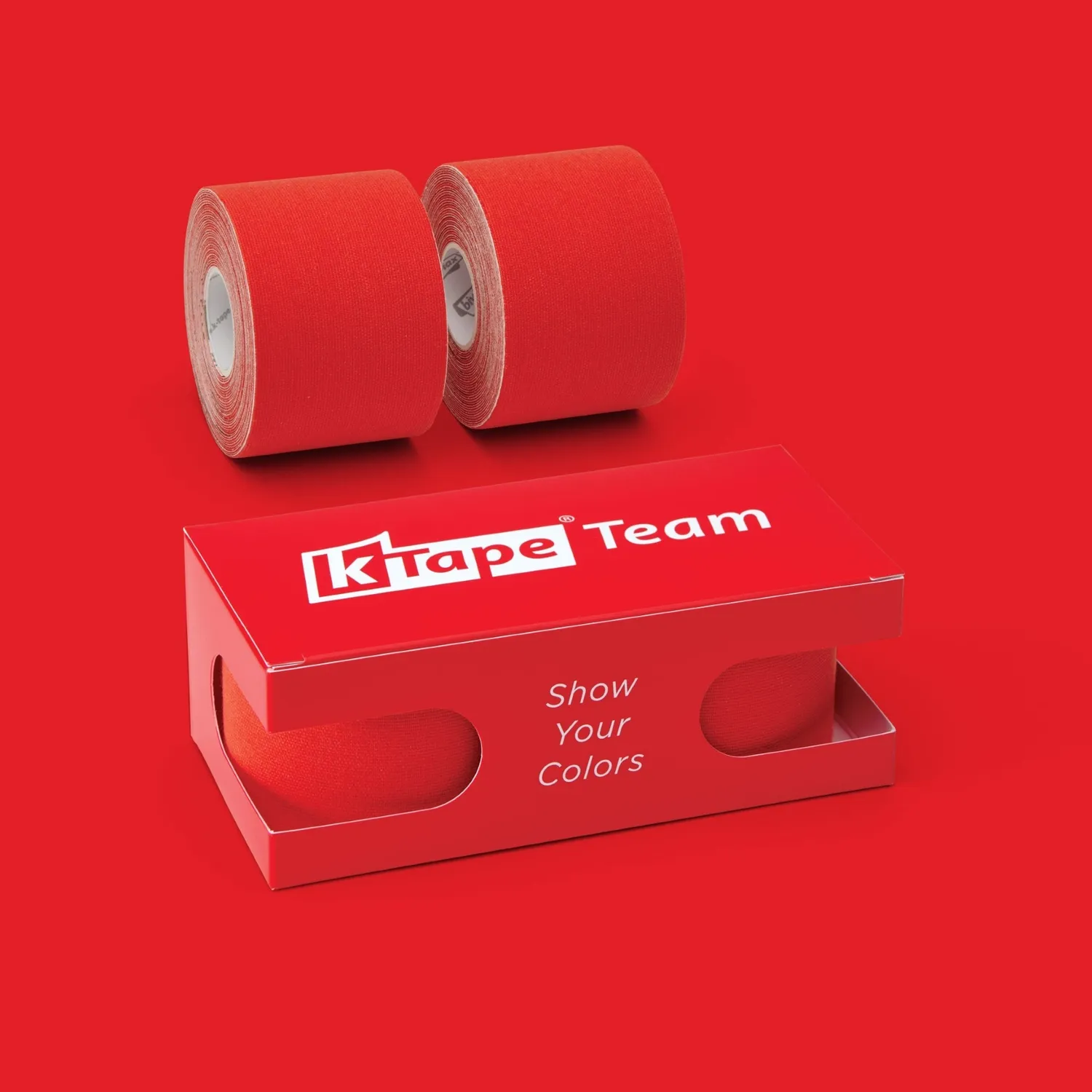 K-tape Team Sport Red kinesiologitape 2x5 m sportsrød lateksfri