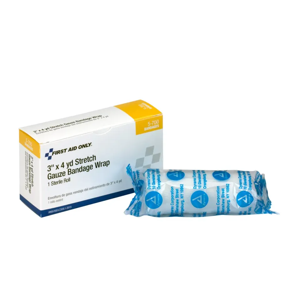 First Aid Only 3x4 yd sterilt gasbind elastisk 1 stk