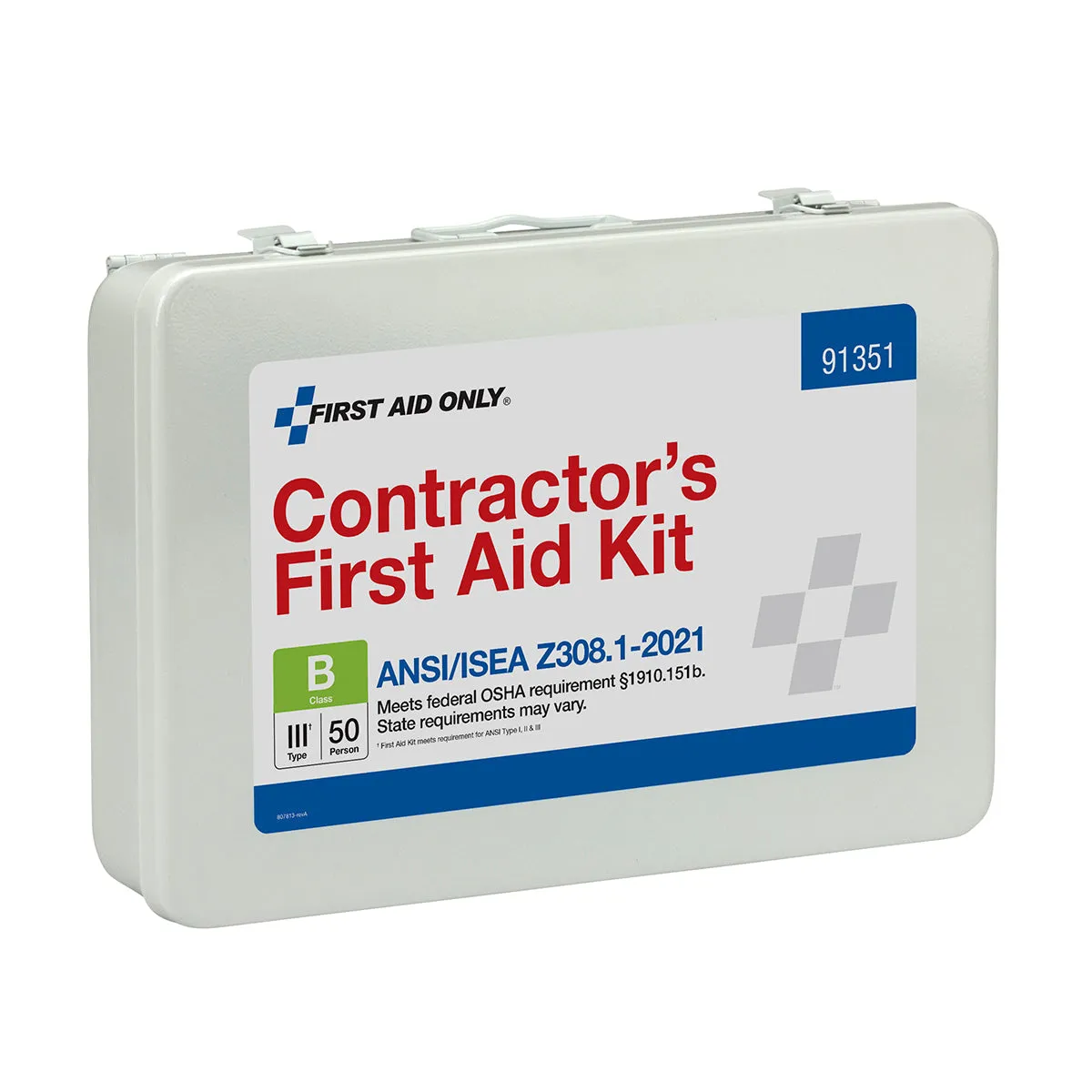 First Aid Only Contractor førstehjelpsskrin 50 personer metall ANSI B