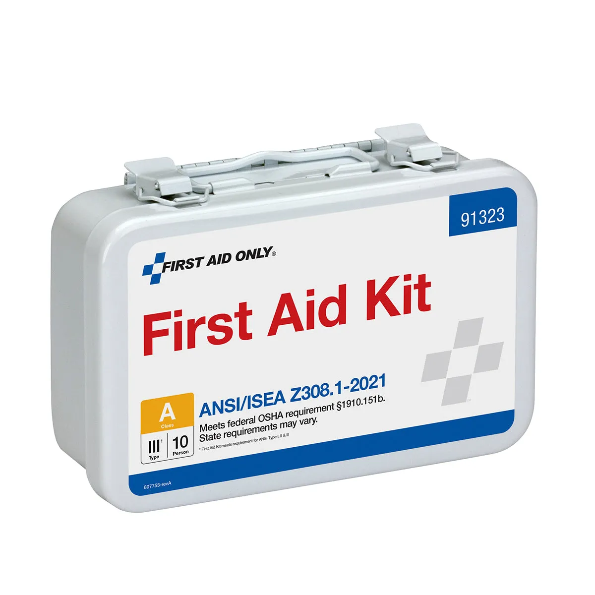 First Aid Only ANSI A førstehjelpsskrin metall 10 personer 76 deler