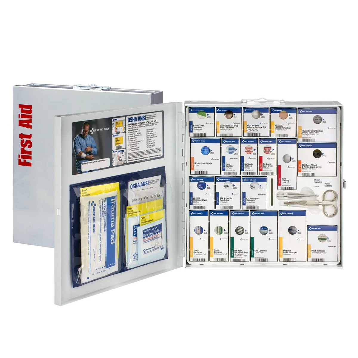 First Aid Only SmartCompliance førstehjelpsskap 50 personer metall