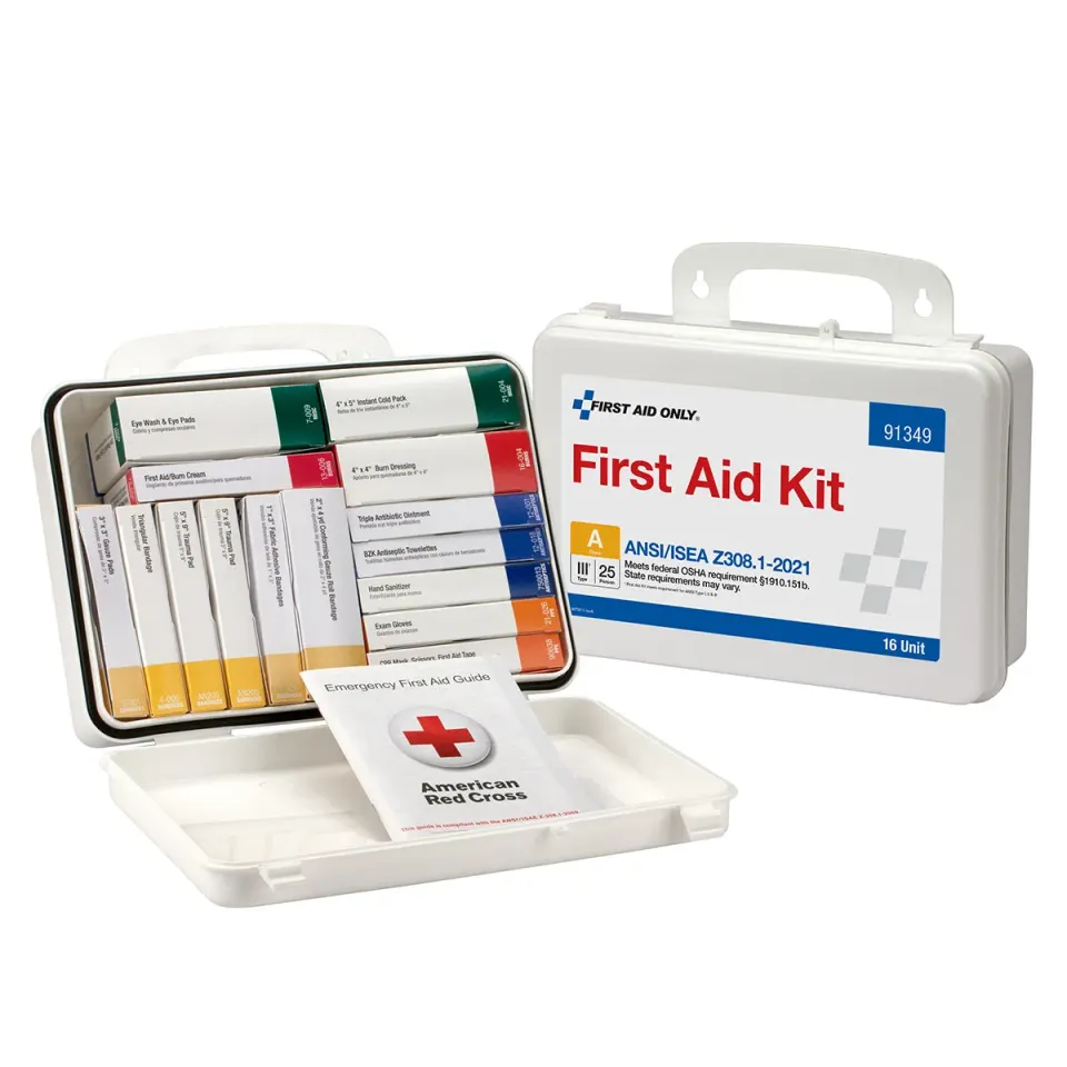 First Aid Only førstehjelpsskrin 25 personer 83 deler plast ANSI A