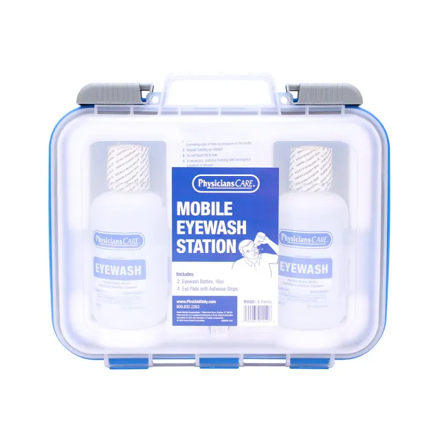 First Aid Only Mobile Eyewash Station øyeskyll 6 deler bærbar