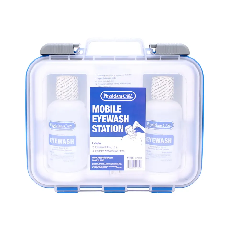 First Aid Only Mobile Eyewash Station øyeskyll 6 deler bærbar