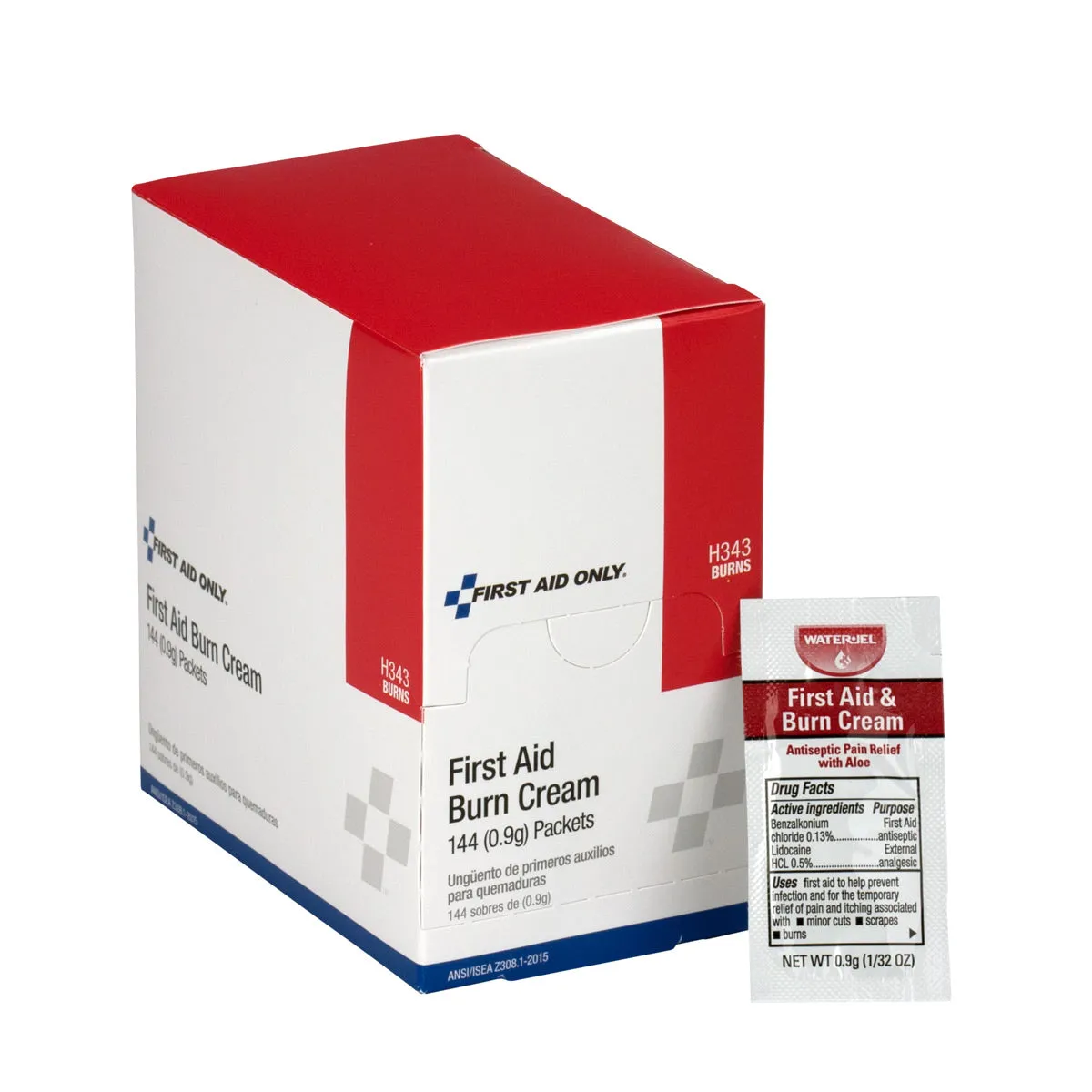 First Aid Only Burn Cream brannkrem 144 stk smertestillende